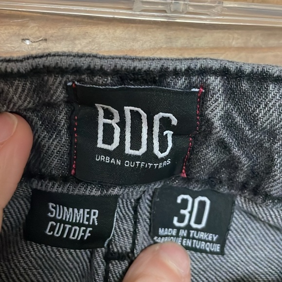 BDG size 30  Summer Cutoff High-rise Distress Fade Black Denim 2.5” Inseam Short - Picture 2 of 16
